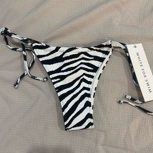 White Fox Boutique Zebra Print Bikini Bottoms